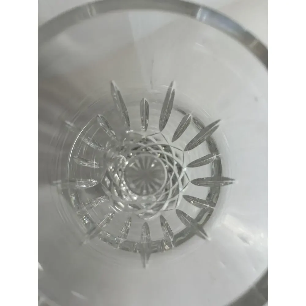 Crystal Vase 7” Heavy Elegant Beautiful Diamond Glass Flower Vase